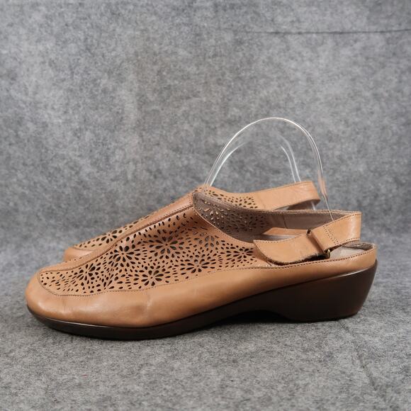 Easy Spirit Shoes Women 11 Sandal Dawn Slingback Casual Leather Perforated Brown - Picture 3 of 12